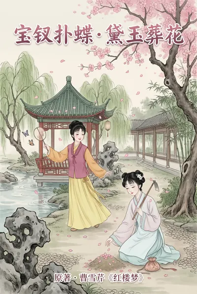 宝钗扑蝶·黛玉葬花